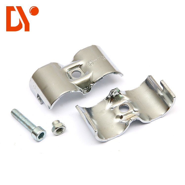 Chromed Lean Tube Connector Recycling 28mm Diameter For Office Desk System