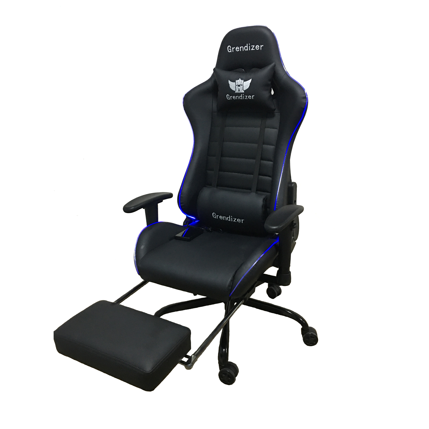 Comfortable Ergonomic PU Leather Gaming Chair with Massage Function and LED Light