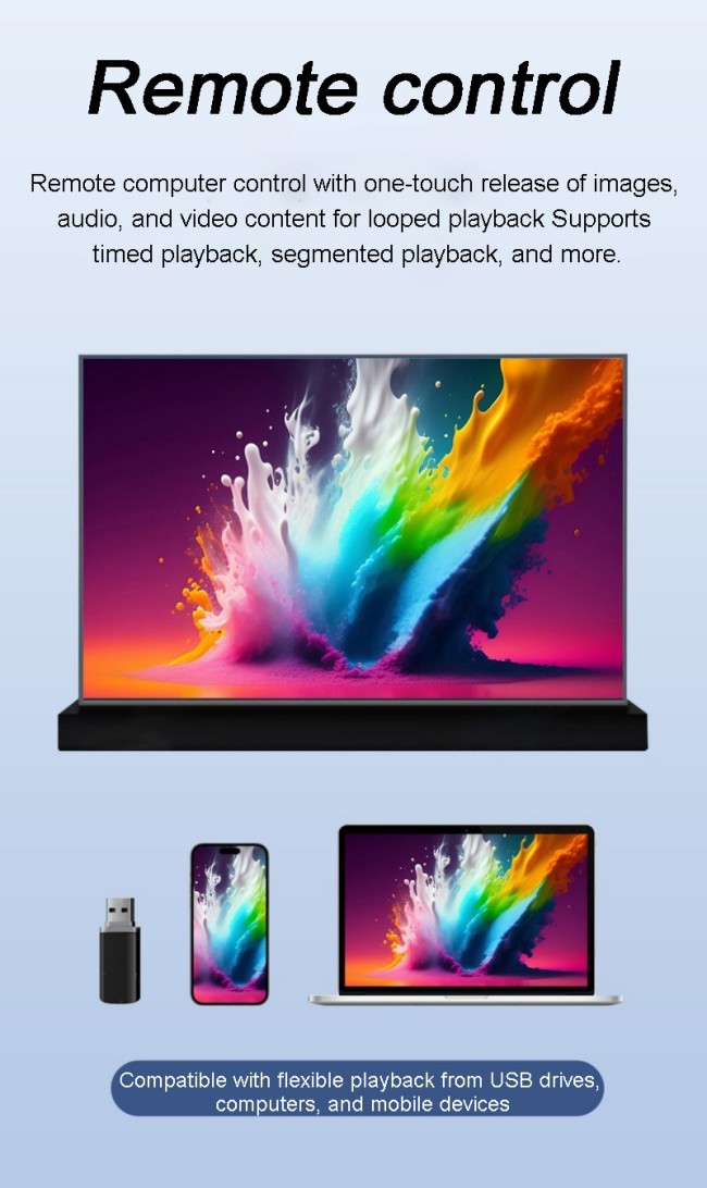 Android Operating System Transparent Oled Display Digital Signage with 8 Array Mic