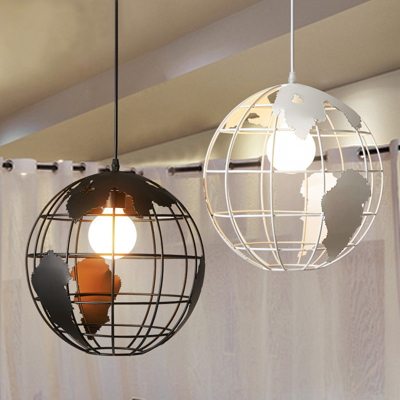 Spherical pendant light Black And White Color For indoor home Decoration (WH-AP-76）