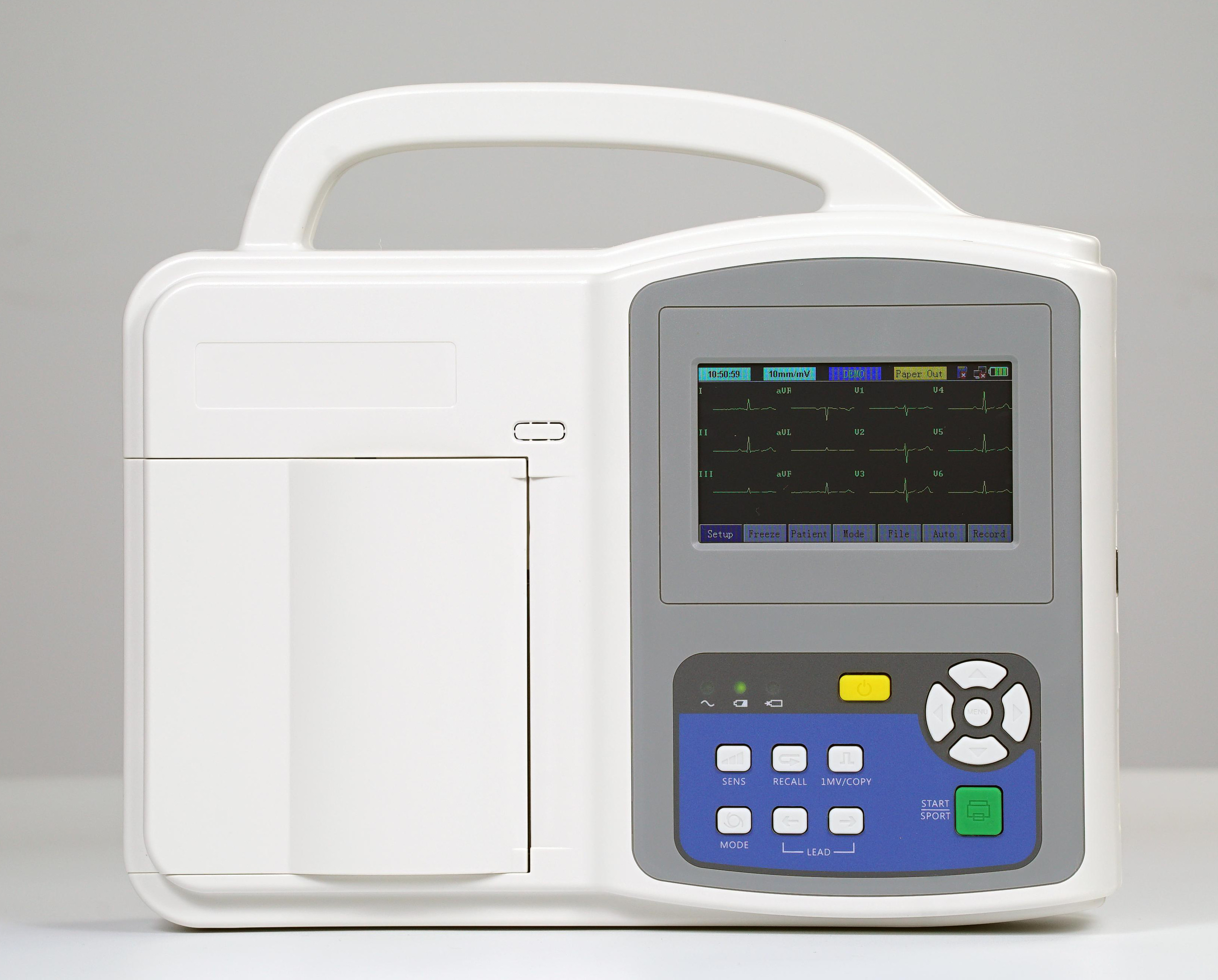 UN8003 ISO CE approved 3 Channels Digital ECG Machine
