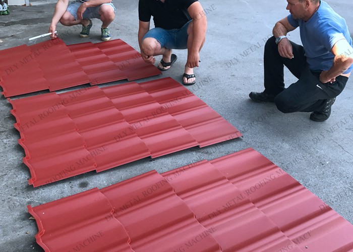 0.3mm Metal Roofing Machine 5000W PPGI Roof Tile Making Machine