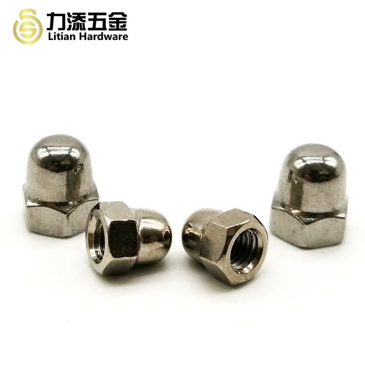 SS304 Hexagon Domed Cap Nuts Waterproof , Decorative Din 1587 Nut