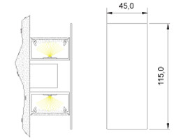 SMD5630 Wall Mounted Linear Led Lighting 1800mm Ceiling Mounted Linear Light