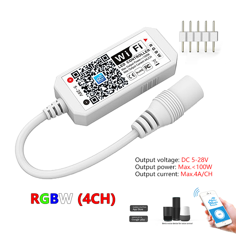 Mini Led Smart Controller Wifi Single Color Rgb Rgbw Remote Control App Voice Music For Smart Home