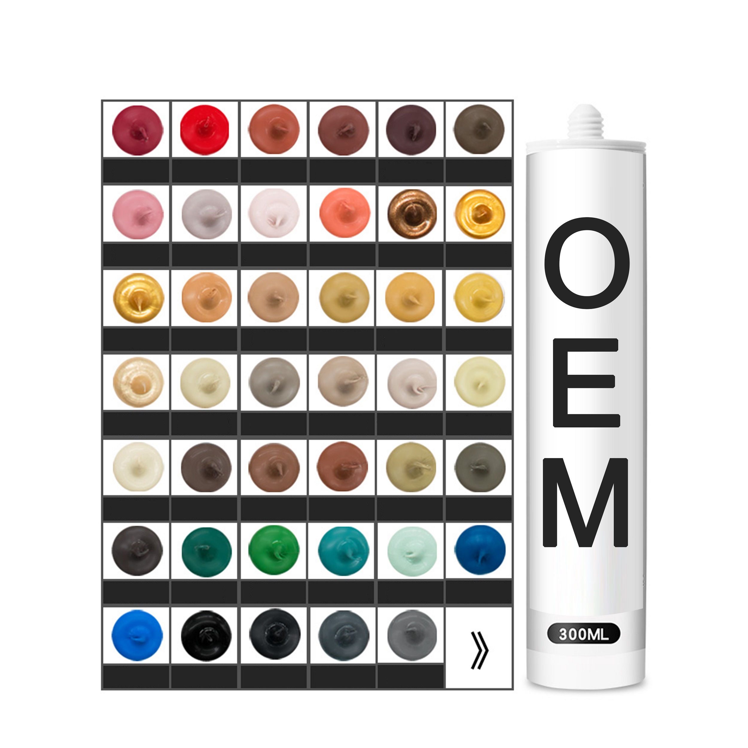 ABM Neutral black / white RTV silicone sealant for window and aluminum