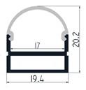 China Anodized Aluminum Round LED Extrusion Profile Surface Mounted For Ceiling Light wholesale