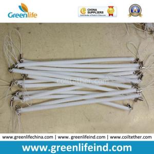 China Solid White Promotional mobile Phone Anti-Lost Coiled Lanyard Leash wholesale