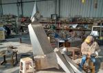 Contemporary Metal Garden Sculptures Couple Figures Matt / Sandblasting