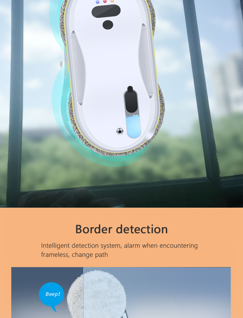 App-Controlled Electric Wet and Dry Window Cleaning Robot with Silk Screen Printing Logo
