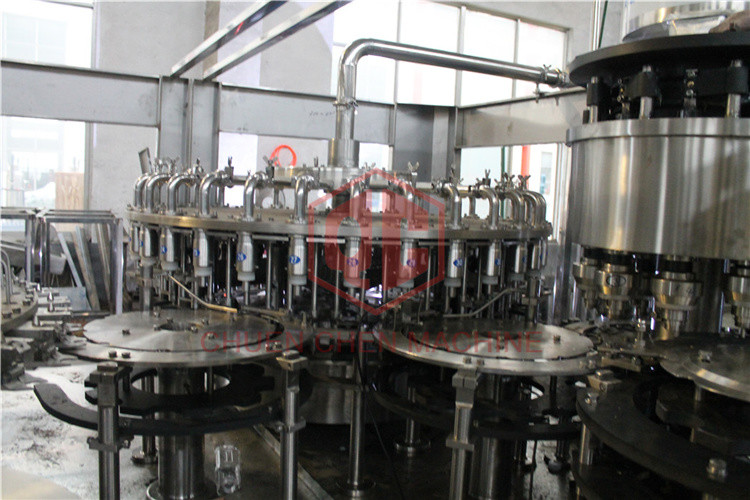 Online Cap Sterilizing Tunnel Water Juice Filling Capping Machine For Plastic Bottle