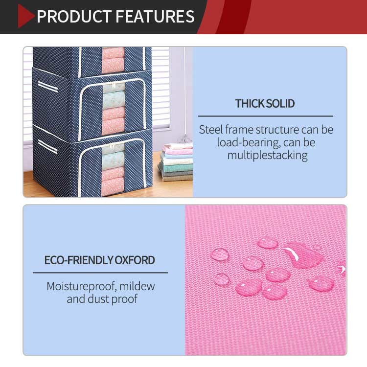 Reusable Cube Fabric Household Storage Containers With Zippers Foldable Length 40cm