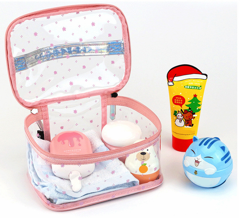 Waterproof Clear Zipper Makeup PVC Cosmetic Bag