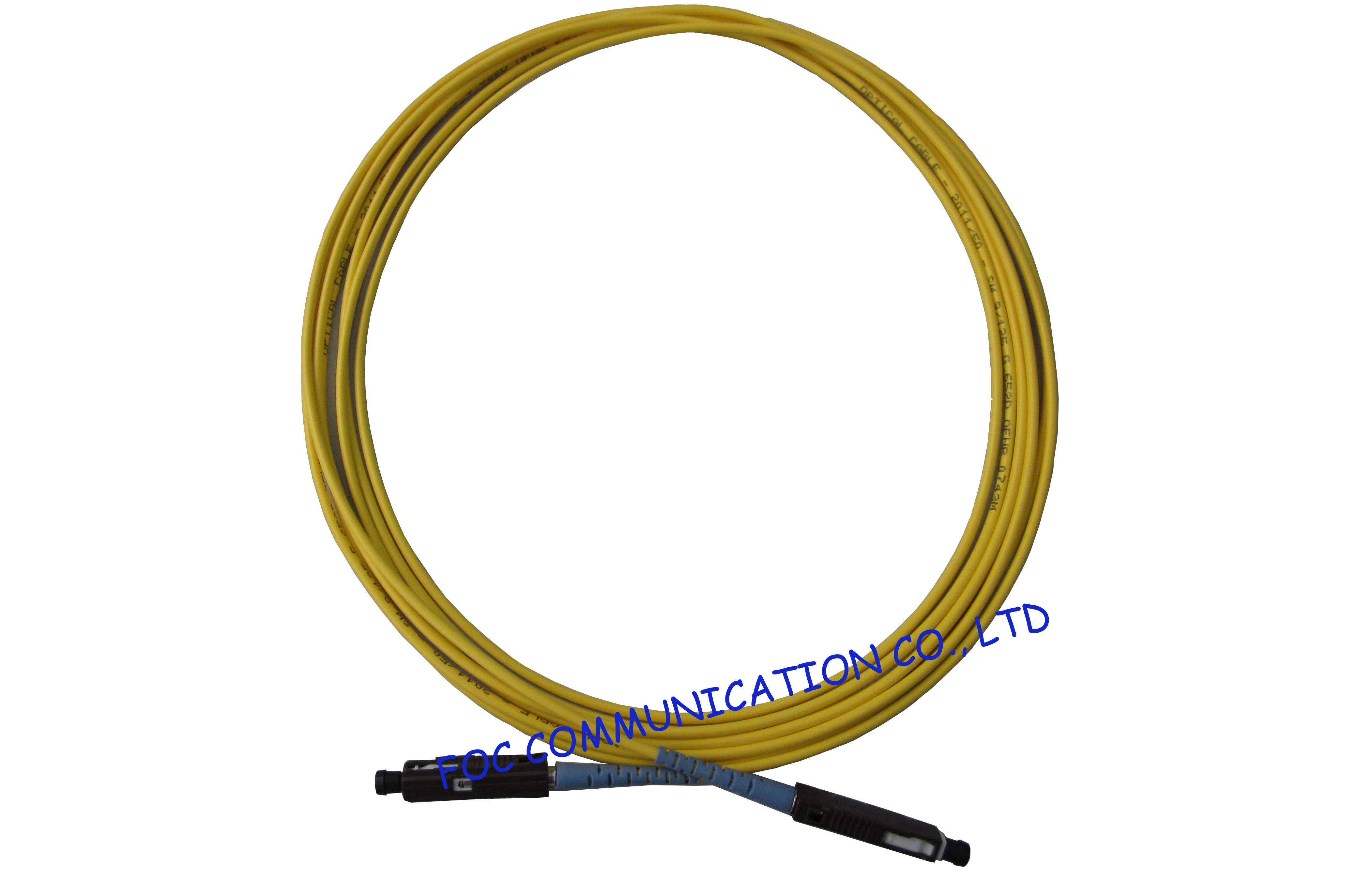 MU Fiber Optic Patch Cord For Fiber Optc Devices , Simplex patch cord 2.0mm