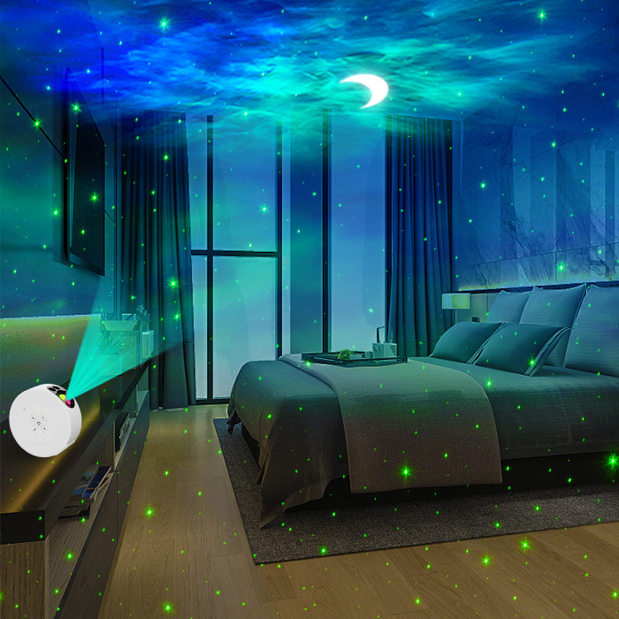 Birthday Party Moon Star Projector Night Light ABS PC Material