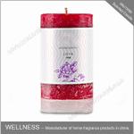 Colorful Long Lasting Scented Pillar Candles With Customized Round Logo Sticker