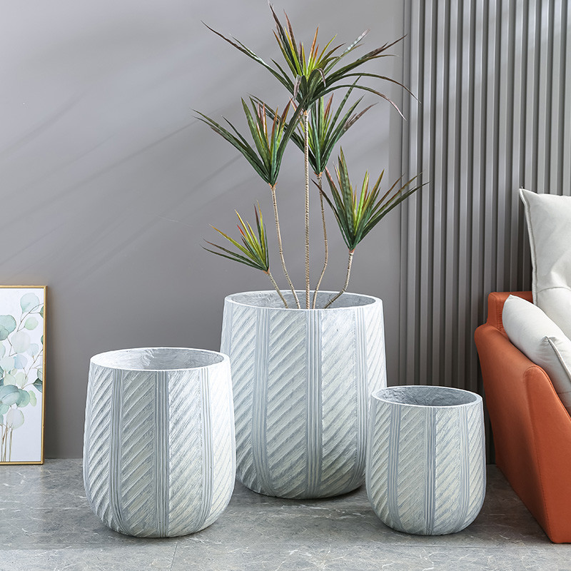 Stunning Garden With Our Durable Fiber Clay Planters D440*390MM