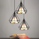 Industrial Style Vintage Pendant Lamps Metal Cage Ceiling Light For Home