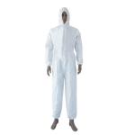 White Color Waterproof Disposable Coveralls Disposable Body Suit Work Protection