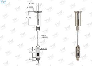 China Screw Fixed LED Panel Suspension Kit , Aquarium Light Suspension Kit Chrome Color wholesale