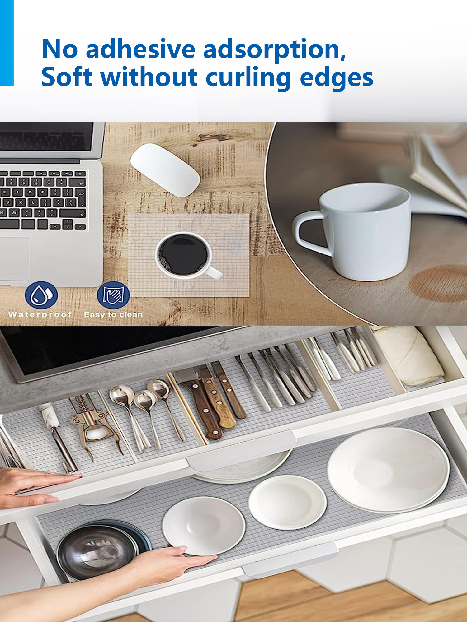Kitchen Cabinets Drawer Shelf Liner Plastic Table Decoration Accessories Anti Slip Mat
