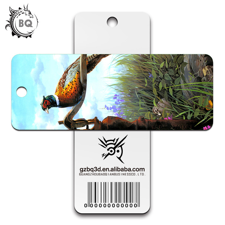 Childrens Lenticular 3D Lenticular Custom Bookmark With Tassel 0.6mm PET