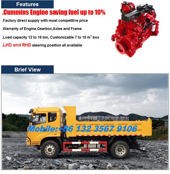 Tri-Ring Sitom Cummins 190HP tipper truck- LHD / RHD