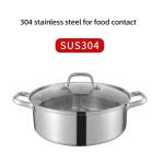 High Quality 18/8 Stainless Steel Pot Weldless Hot Pot Two-flavor Soup Pot
