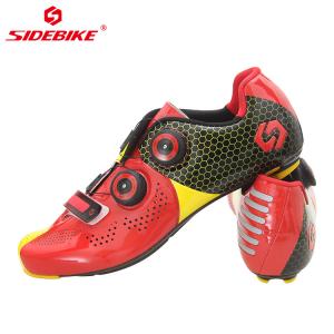 China OEM Road Racing Bicycle Shoes , Red Road Cycling Shoes Good Shock Absorption wholesale