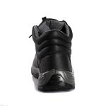 Black High Top Work Shoes Durable Leather Labor Footwear Standard Steel Toe