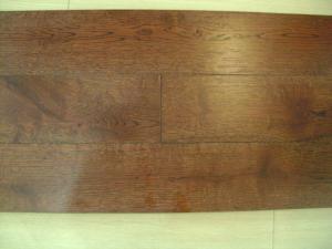 China Oak Solid Flooring brushed, and walnut color wholesale