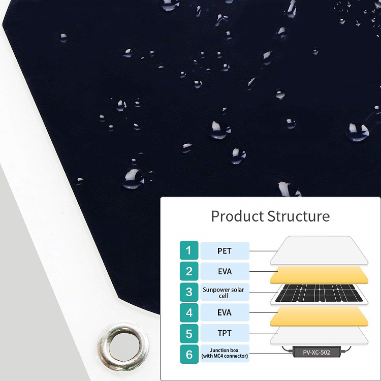 18V Flexible Mono Solar Panel 150W 160W 200W 300W 350 Watt Sunpower Solar Panel