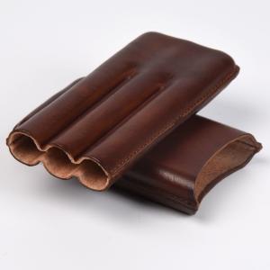 China Luxury Brown Custom Logo Cigar Gift Box Packaging Cigar Case wholesale