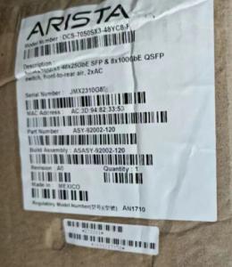 China Arista DCS-7050SX3-48YC8 All Optical Port 7050X3 Series 10/100G Data Center Switches wholesale