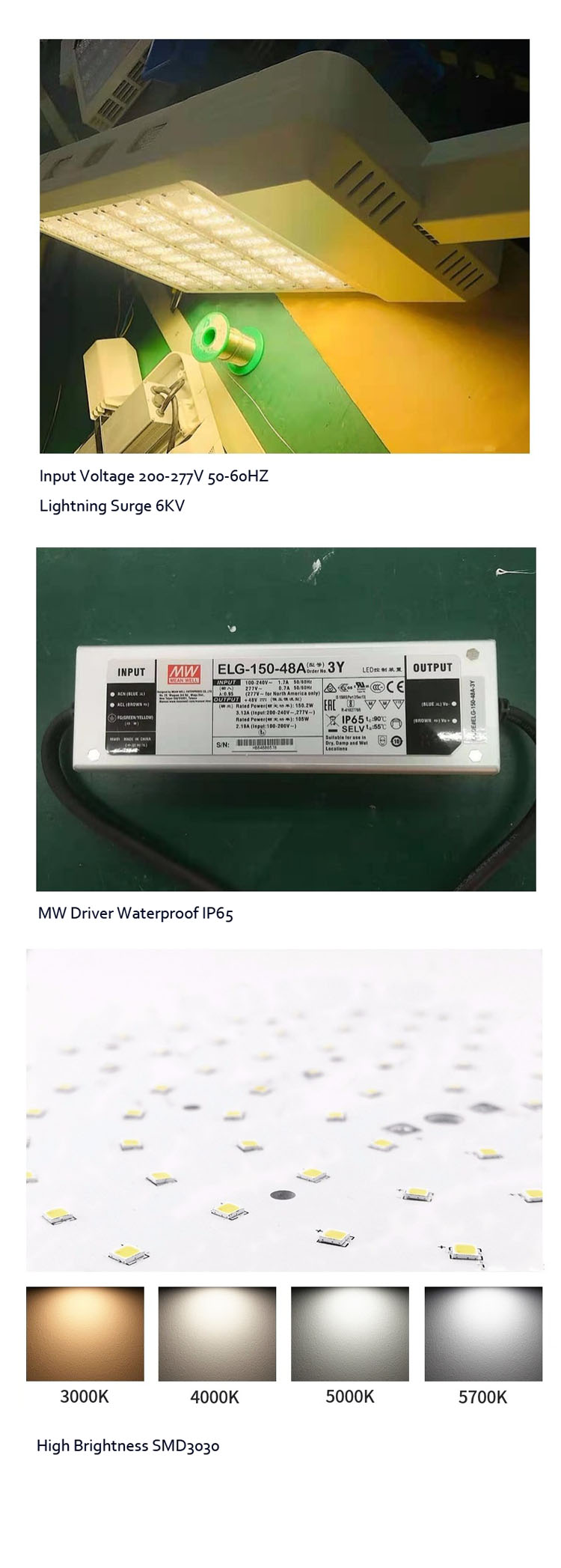 Energy Saving Outdoor Led Street Lights Black Module Design 150w 200w 250w