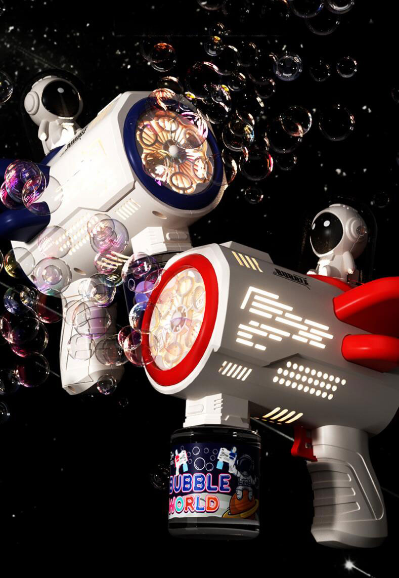 Fully Automatic Bubble Gun with 6-Hole Astronaut Design Unisex Age Range 0 to 24 Months