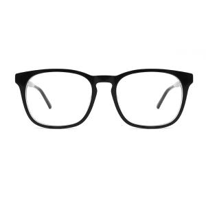China Vintage Metal Core Acetate Frame Glasses Unisex Clear Len Optical Eyewear wholesale
