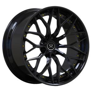 China 19inch Black 2 Piece Forged Wheels Aluminum For BMW M2 Passenger Car Rims wholesale