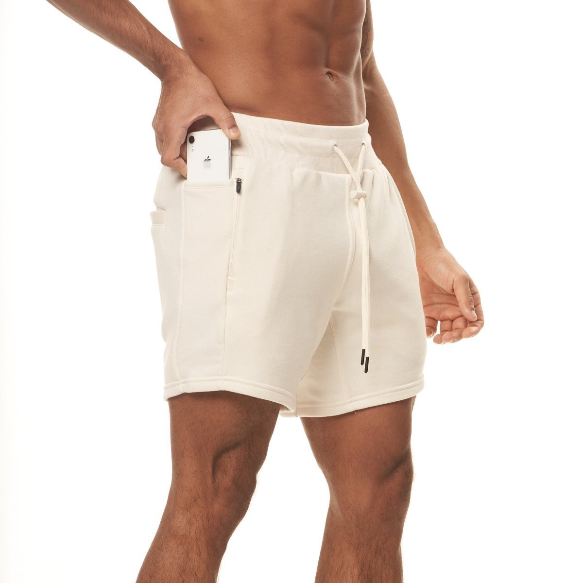 Solid Color Gym Workout Shorts Cotton Men Outdoor Running Plain Jogger Shorts