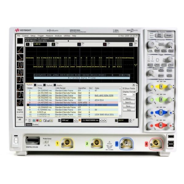 Keysight (Agilent) MSO9104A Mixed Signal Oscilloscope: 1 GHz, 4 analog plus 16 digital channels