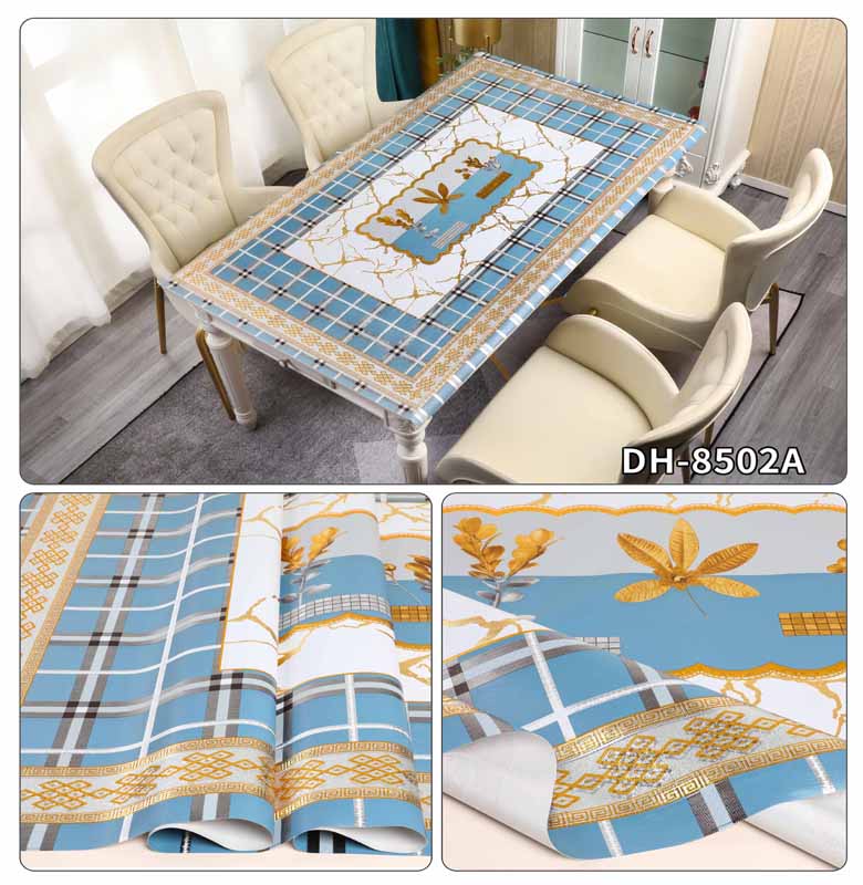 Rectangle Custom PVC Table Cloth Cover Roll for Oil Proof and Waterproof Protection