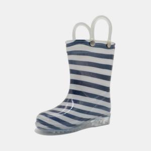 China Sea Striped 34EU Waterproof Rain Boots With Handles wholesale