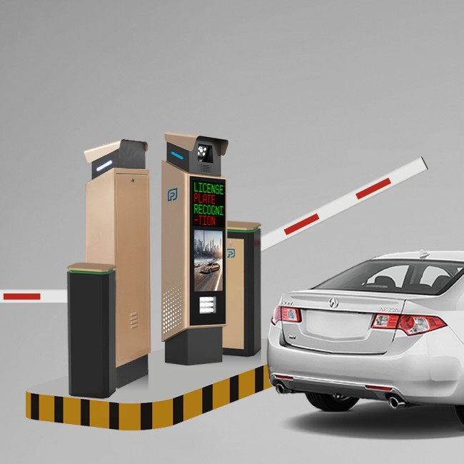 Secure Parking Barrier Gate with Straight Arm 24V Input Voltage and DC Brushless Motor 150W