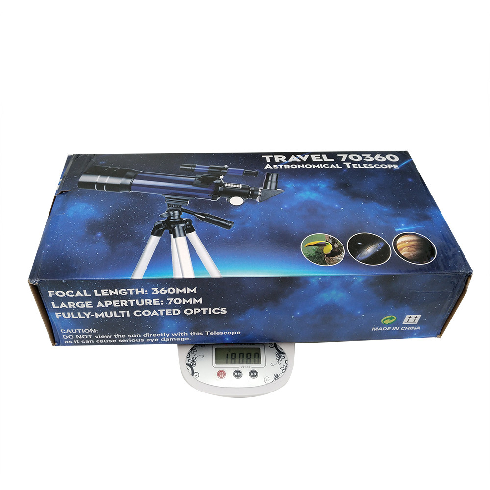 Telescope For Adults Kids Astronomy Beginners 70mm Aperture 360mm AZ Mount Astronomical Refractor Professional Telescope