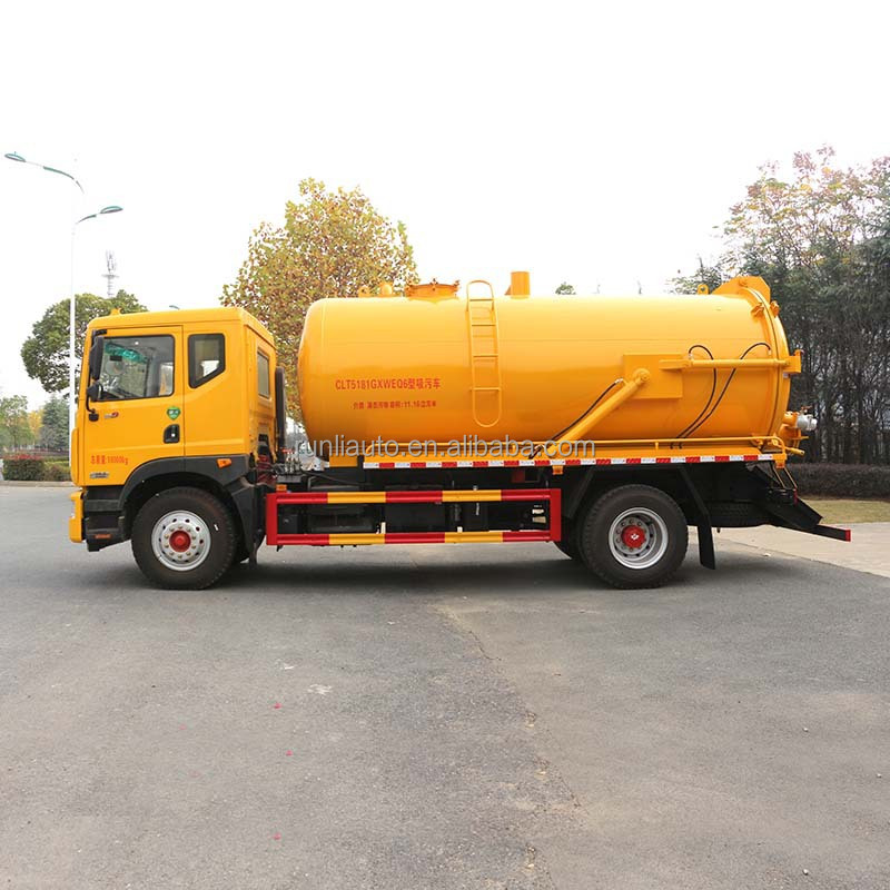 Factory DFAC DongFeng 10CBM~12 CBM Vacuum Suction Septic Sewage Suction Trucks With Pump