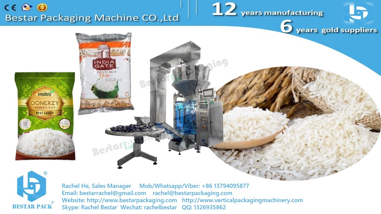 Bestar granules weighing and packaging machine with 4 heads linear weigher BSTV-550BZ