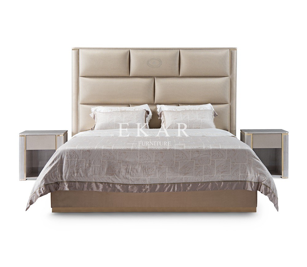 eather Modern King Size Bedroom Furniture Luxury Bed