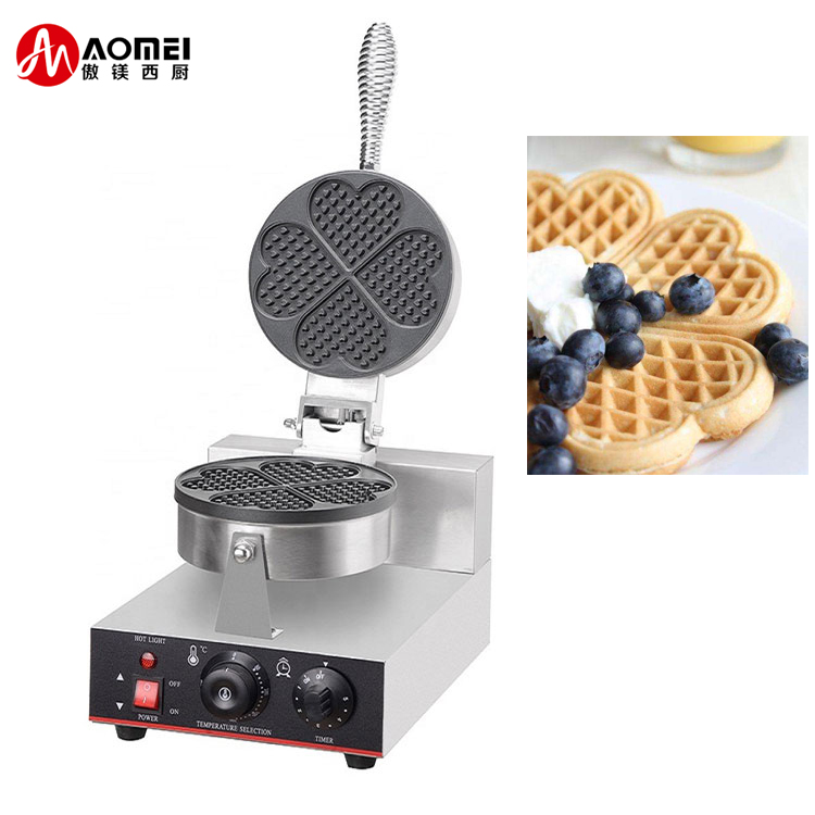 Commercial Square Belgian Waffle Bakers Machine with 4KW Power and Fast Waffle Making