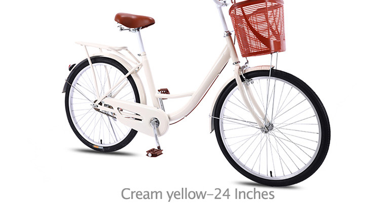 OEM/ODM Utility Bicycle 20/24 Inches Ladies Bike With Basket Single Speed / 6 Speed