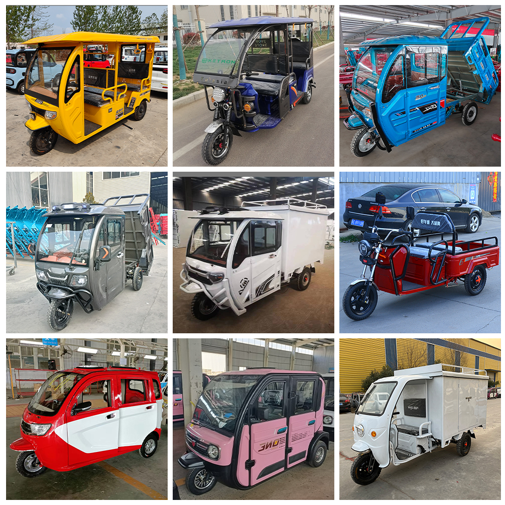 Enclosed 3 Wheeler Motor Electricity Auto E Rickshaw Tricycle Maximum Speed 30-50Km/h